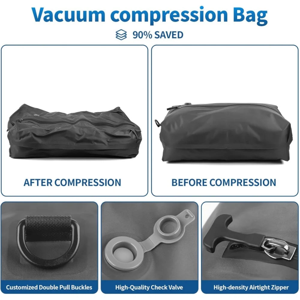 17L Vacuum Compression Bag with Air Pump Reusable Clothing Storage Bag