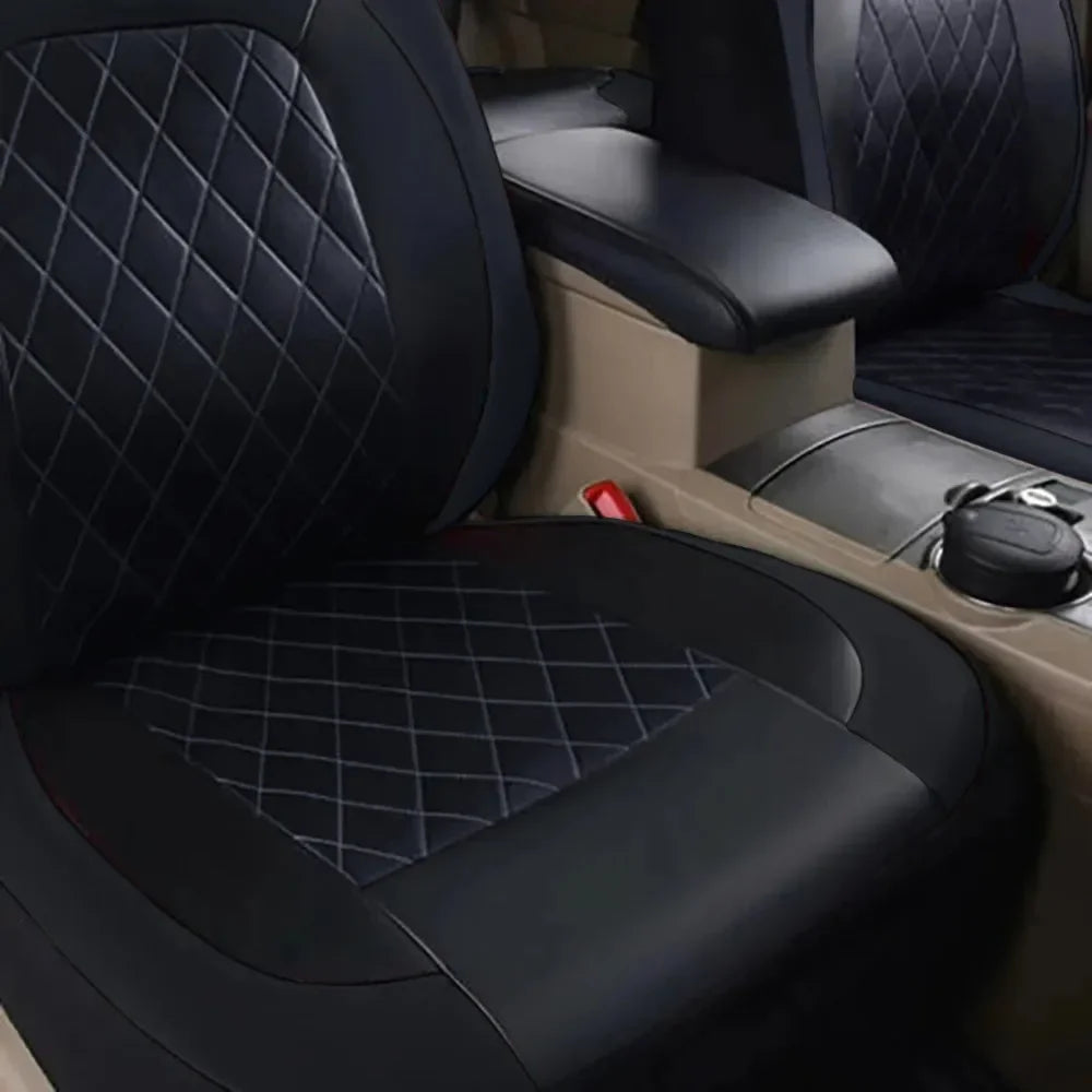 All-Season Waterproof PU Leather Seat Covers-Full Surround Protector forSedan,SUV,PickupTruck,Universal Fit with ExtraProtection