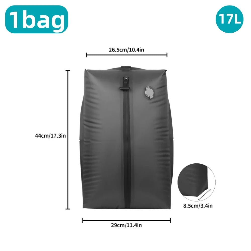 17L Vacuum Compression Bag with Air Pump Reusable Clothing Storage Bag