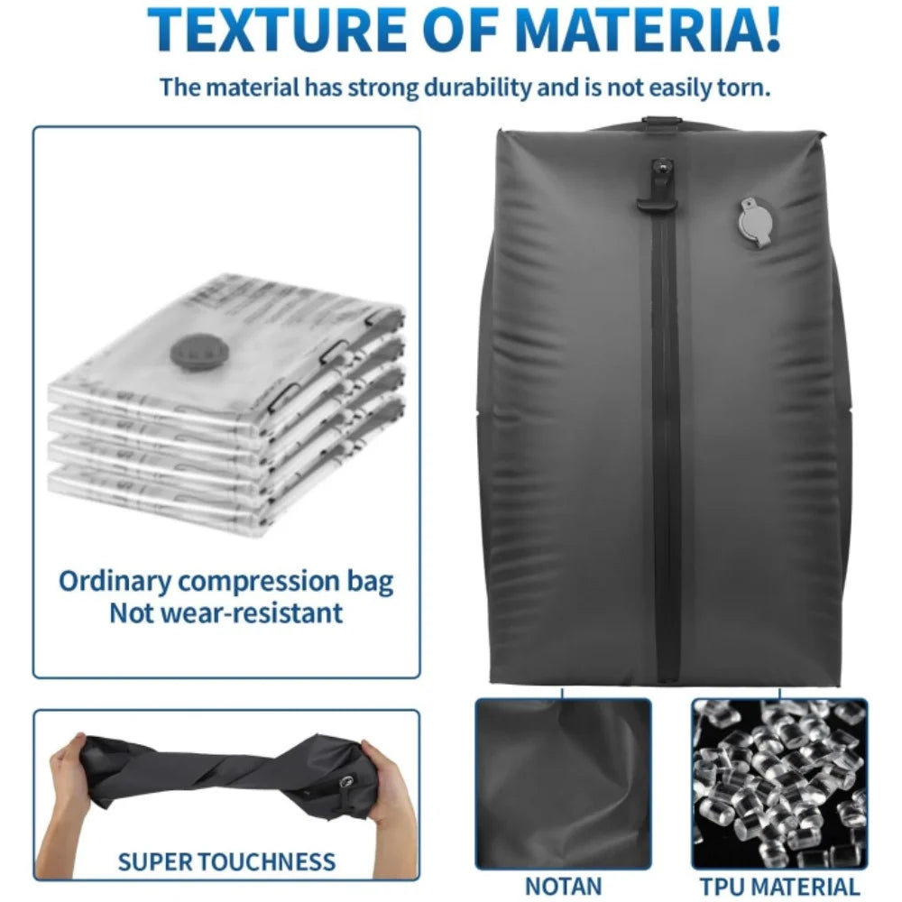 17L Vacuum Compression Bag with Air Pump Reusable Clothing Storage Bag