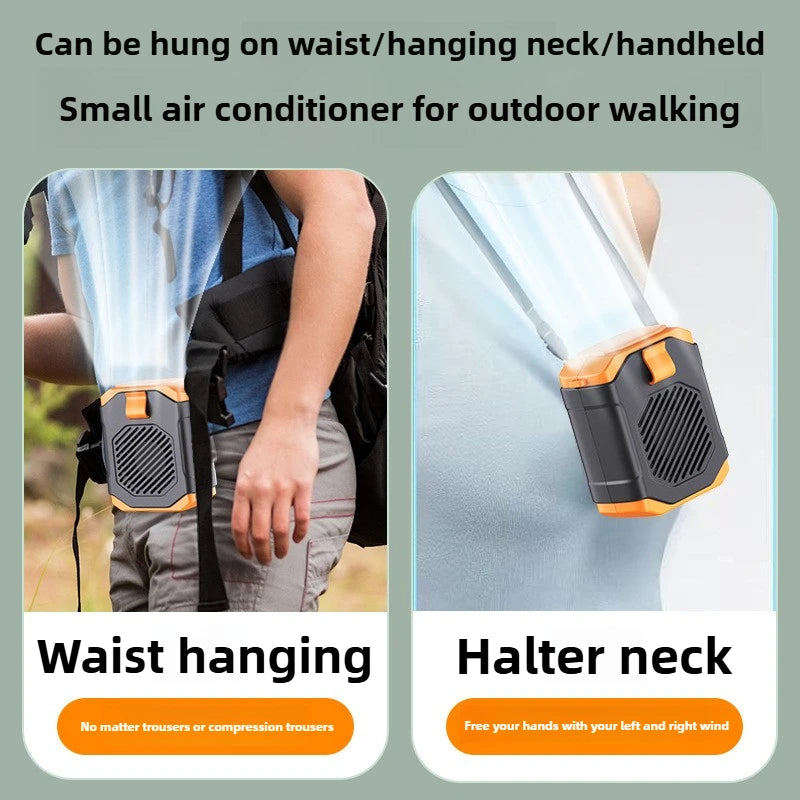 New Waist Small Fan Outdoor Cooling Cooling Large Wind Hand-held Fan