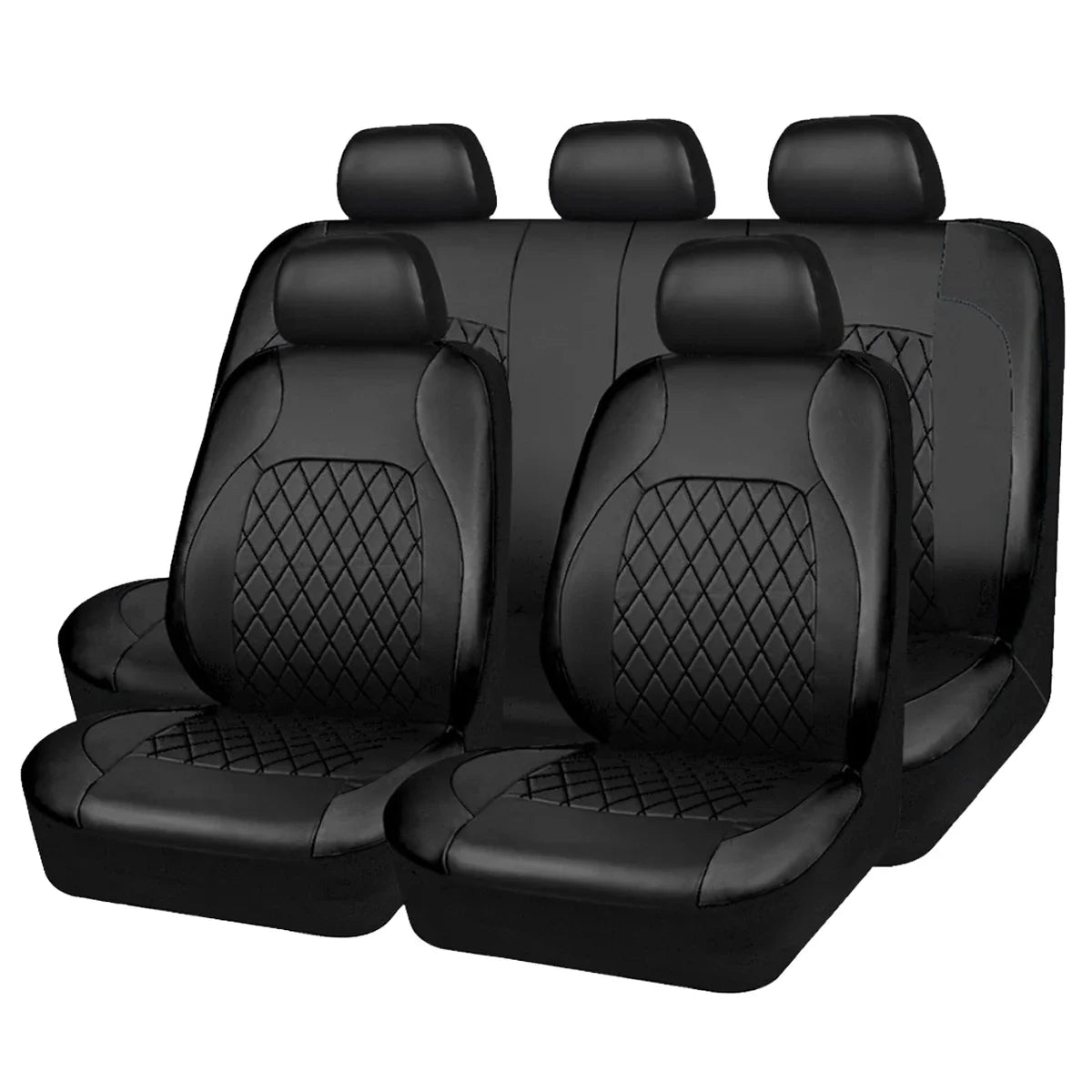 All-Season Waterproof PU Leather Seat Covers-Full Surround Protector forSedan,SUV,PickupTruck,Universal Fit with ExtraProtection
