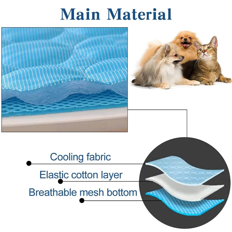 Dog Cooling Mat Extra Large Self Cooling Mat for Small Medium Large Dogs Cats Pet Durable Ice Blanket Washable Dog Accessories
