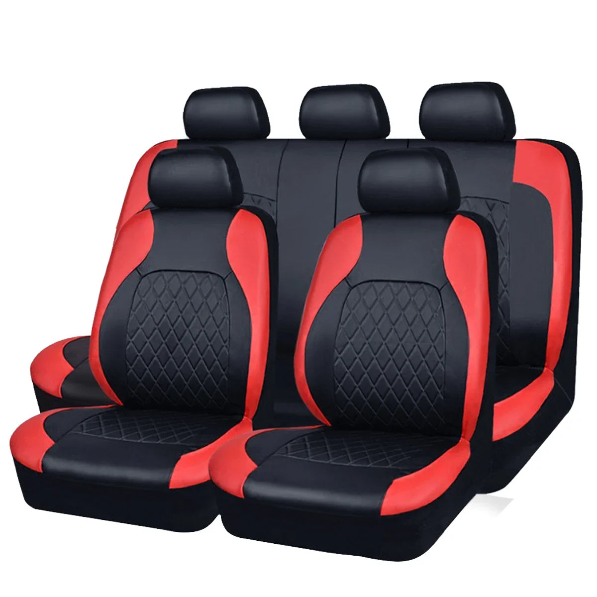 All-Season Waterproof PU Leather Seat Covers-Full Surround Protector forSedan,SUV,PickupTruck,Universal Fit with ExtraProtection