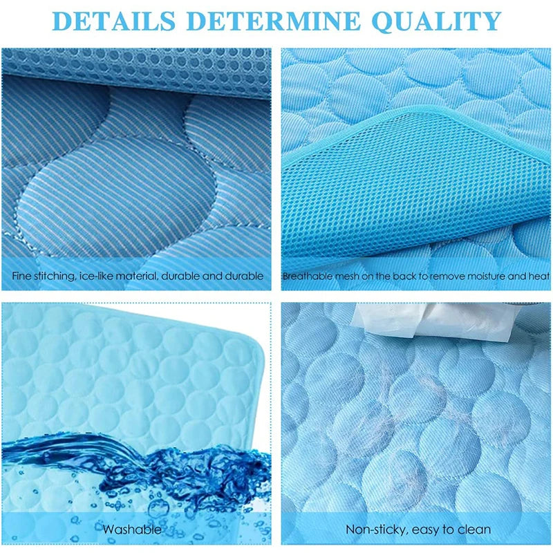 Dog Cooling Mat Extra Large Self Cooling Mat for Small Medium Large Dogs Cats Pet Durable Ice Blanket Washable Dog Accessories